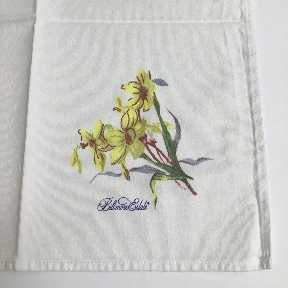 Biltmore Estate Floral Napkins SET OF 3 Thick Cotton Bread Basket Liners Cottage